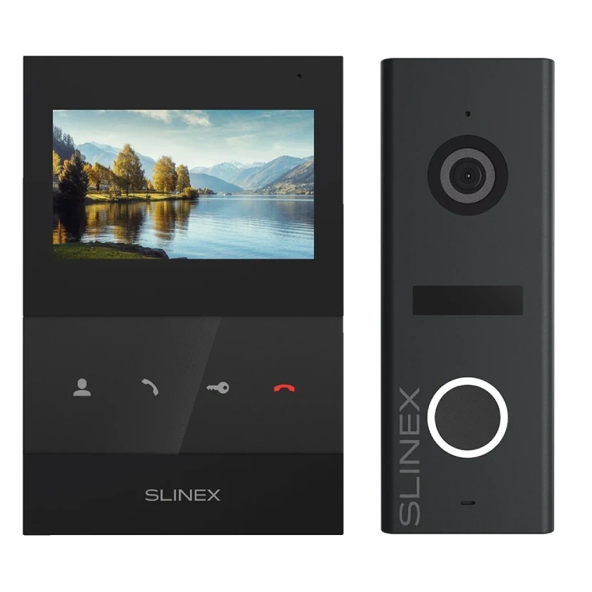 Slinex SQ-04 Black + ML-17HR Graphite Комплект відеодомофону, фото 1