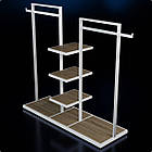 Стійка "BIPARTITE". Рейл торговий для одягу для дому та бутіка., фото 4