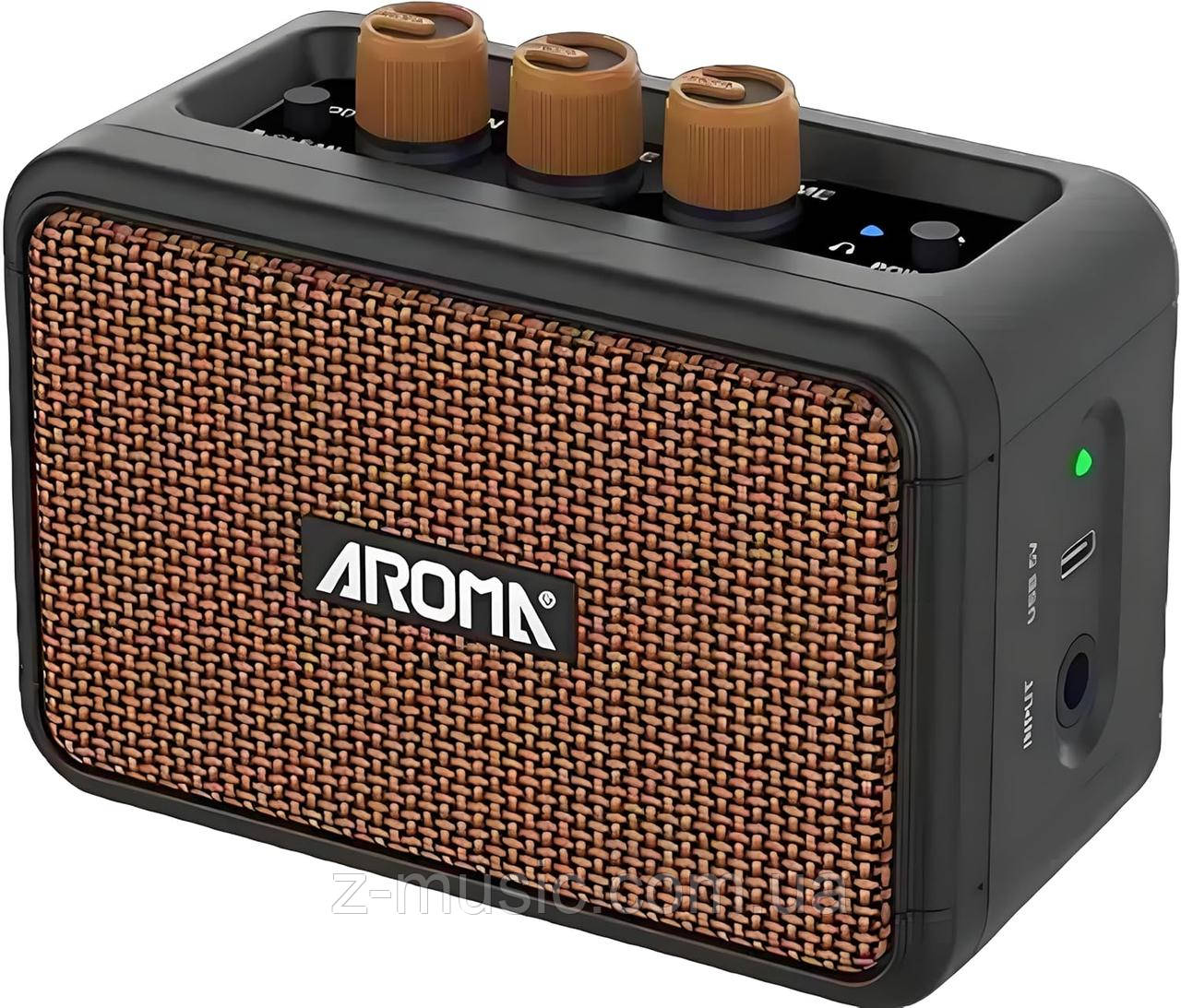 Комбопідсилювач портативний для гітари Aroma AG-04, Bluetooth, 5 ват