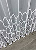 Тюль бамбук з вишивкою. Колір холодний білий. Код 1624т, фото 7