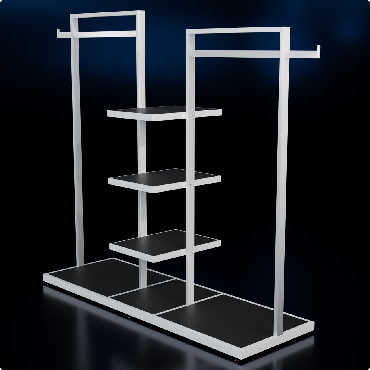 Стійка "BIPARTITE". Рейл торговий для одягу для дому та бутіка., фото 1