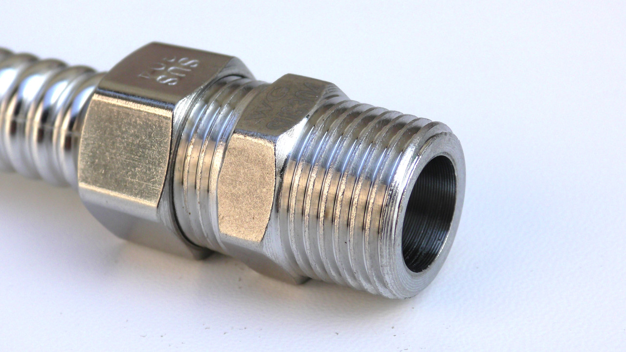 1/2 дюйми зовнішня різьба нержавіюча гайка з перехідником на зовнішнє різьблення для нержавіючої труби 16мм