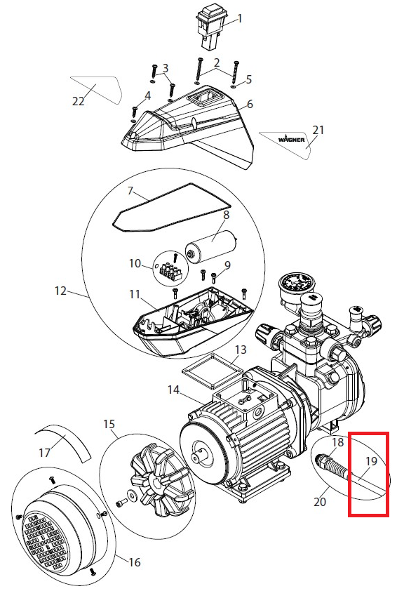 Мережевий кабель (CE) на Wagner SF 23 Pro, фото 1