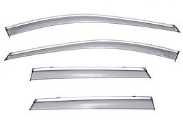 Дефлектори вікон к-т 4 шт з хромованим молдингом Subaru Outback 2015 - 2019 Wellvisors 3-847SU010