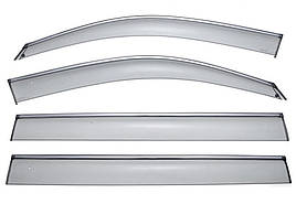 Дефлектори вікон к-т 4 шт з хромованим молдингом Mercedes-Benz GL-Class 2013 - 2019 Wellvisors 3-847MB006