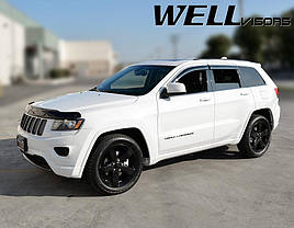 Дефлектори вікон к-т 4 шт з хромованим молдингом Jeep Grand Cherokee 2011 - 2022 Wellvisors 3-847JE004
