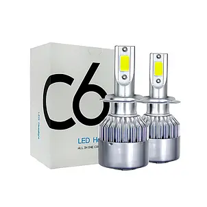 Світлодіодні автомобільні лампи LED C6 H4 біла коробка 14041 (В), фото 3