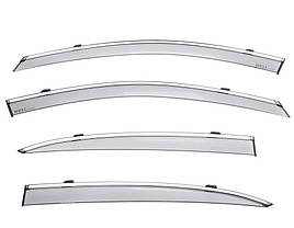 Дефлектори вікон к-т 4 шт з хромованим молдингом Acura TLX 2015 - 2020 Sedan Wellvisors 3-847AC011
