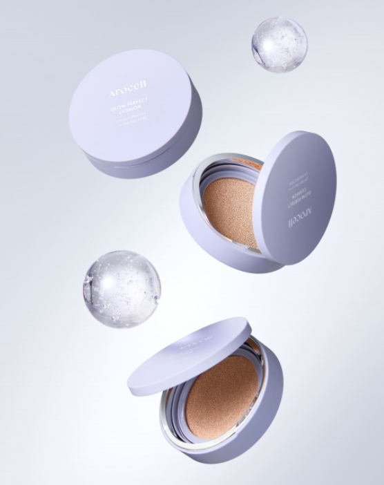 Тональный кушон с эффектом сияния Arocell Glow Perfect Cushion SPF50+ PA+++ №21