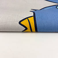 Турецька бавовняна тканина ранфорс "Стіч на сірому" 240 см, фото 4