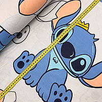 Турецька бавовняна тканина ранфорс "Стіч на сірому" 240 см, фото 2