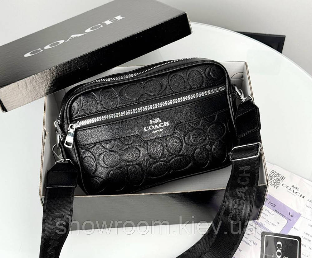 Чоловіча брендова сумка на плече Coach (1376-5)