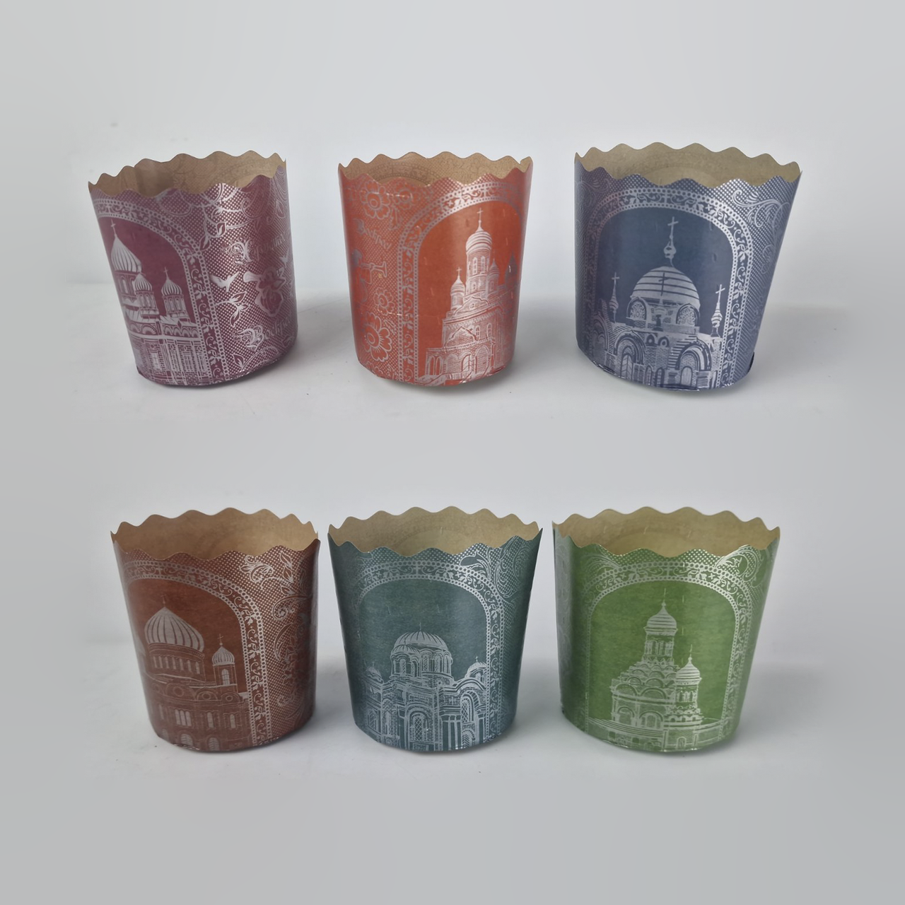 Паперові форми для Паски Ø70х85 мм. Упаковка 50 шт. (на 150 гр. тіста)  Ср. Куполи, фото 1