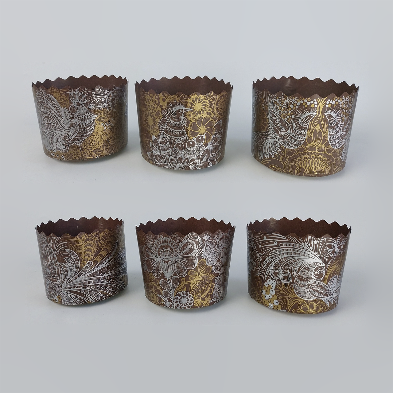 Паперові форми для Паски Ø110х85 мм. Упаковка 50 шт. (на 300-350 г) Великодня, Крафінів, Панеттоне Жар-Птиця, фото 1