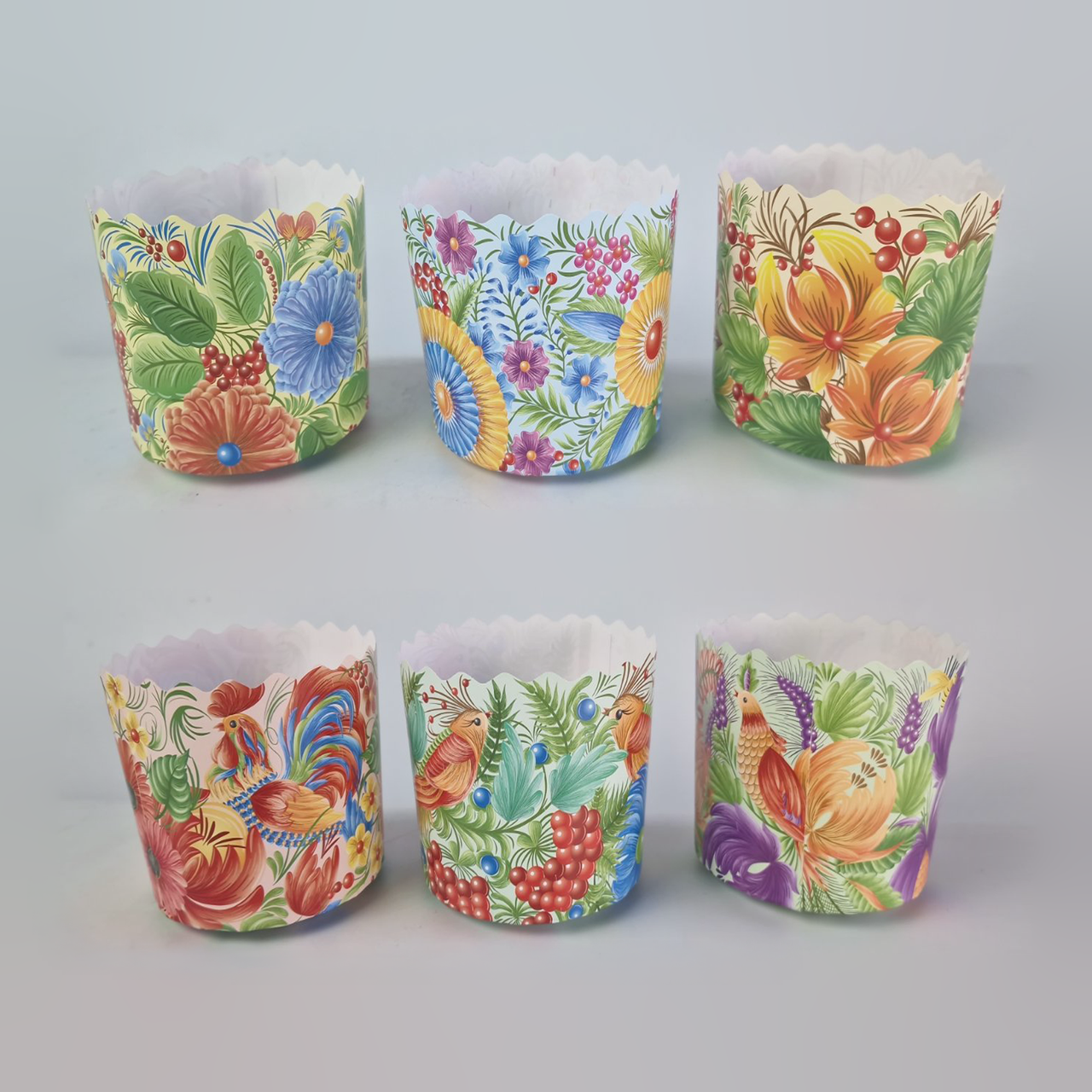 Паперові форми для Паски Ø90х85 мм. Упаковка 50 шт. (на 200-250 г тіста) Петриківка, фото 1