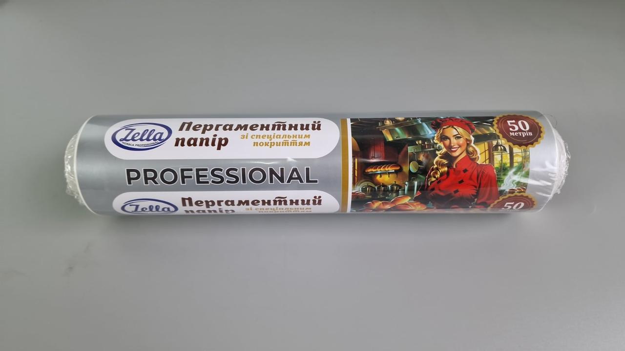 Пергамент для випікання (50 м*28 см) Zella білий силіконовий (1 рул), фото 1