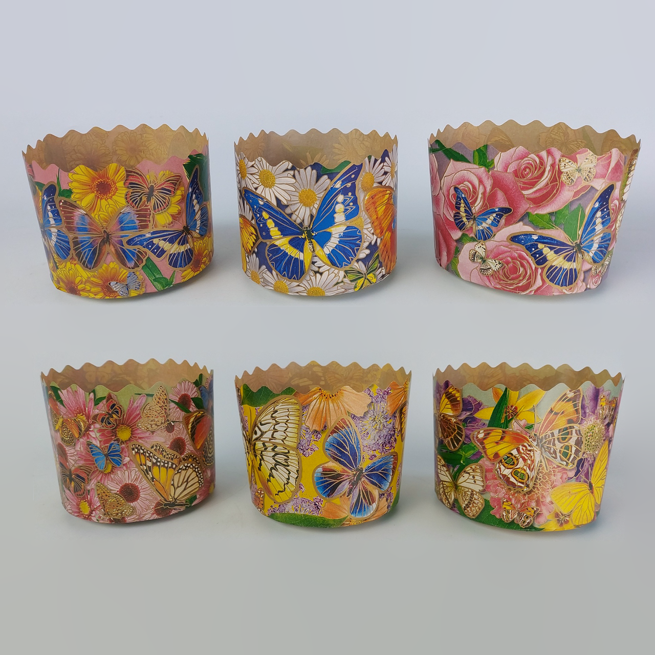 Паперові форми для Паски Ø110х85 мм. Упаковка 50 шт. (на 300-350 г) Великодня, Крафінів, Панеттоне Метелик, фото 1