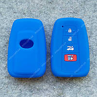 Чехол ключа Toyota Camry RAV4 Highlander Corolla синий
