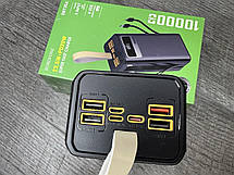 Power Bank Borofone 100 000 мАг DBT35A 22.5W + 4 перехідники та ліхтарик, Повербанк, фото 5