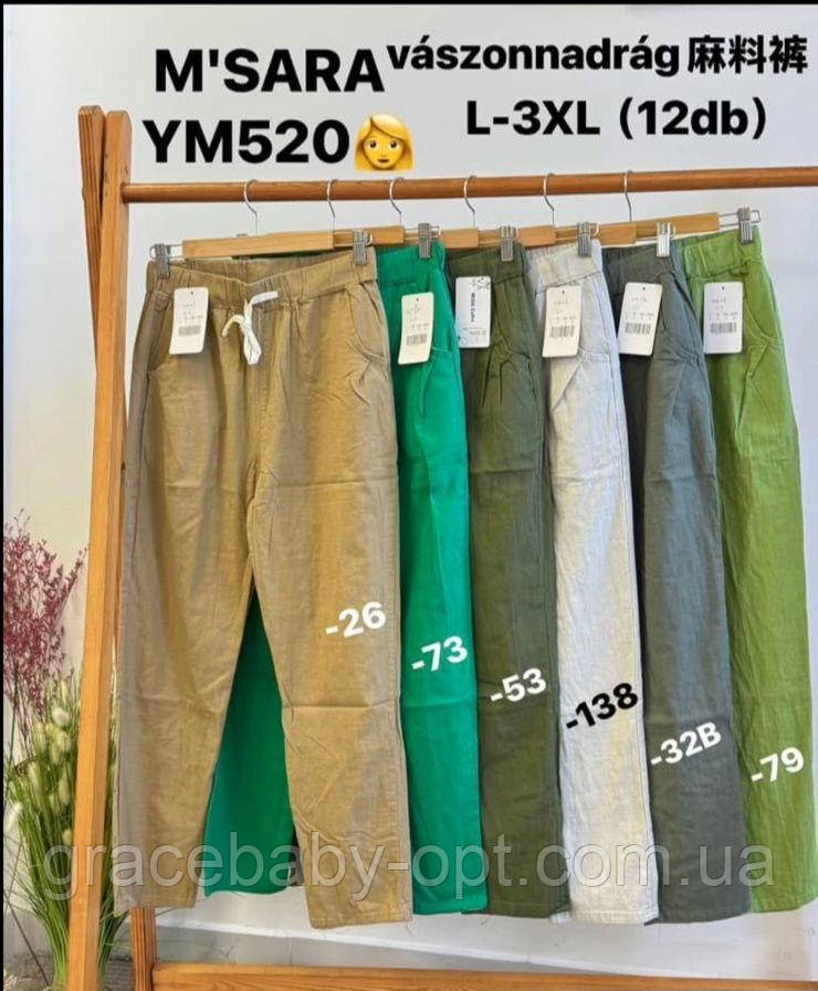 Штани літні жіночі оптом, L-3XL pp, № Nk-YM-520-2, фото 1