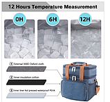 Сумка холодильник для пікніка 26х25х18см Синій 15л Сумка ізотермічна, фото 5