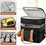 Сумка холодильник для пікніка 26х25х18см Чорний 15л Сумка ізотермічна, фото 6
