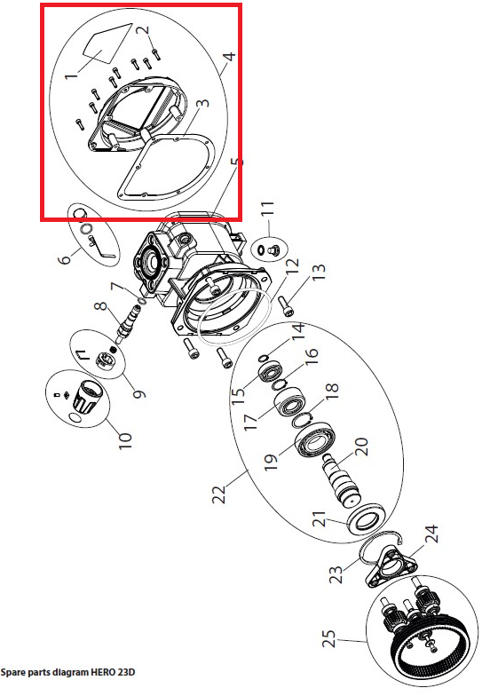 Передня кришка в зборі на Wagner SF 23 Pro, фото 1