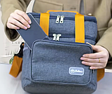 Сумка холодильник для пікніка 26х25х18см Синій 15л Сумка ізотермічна, фото 4