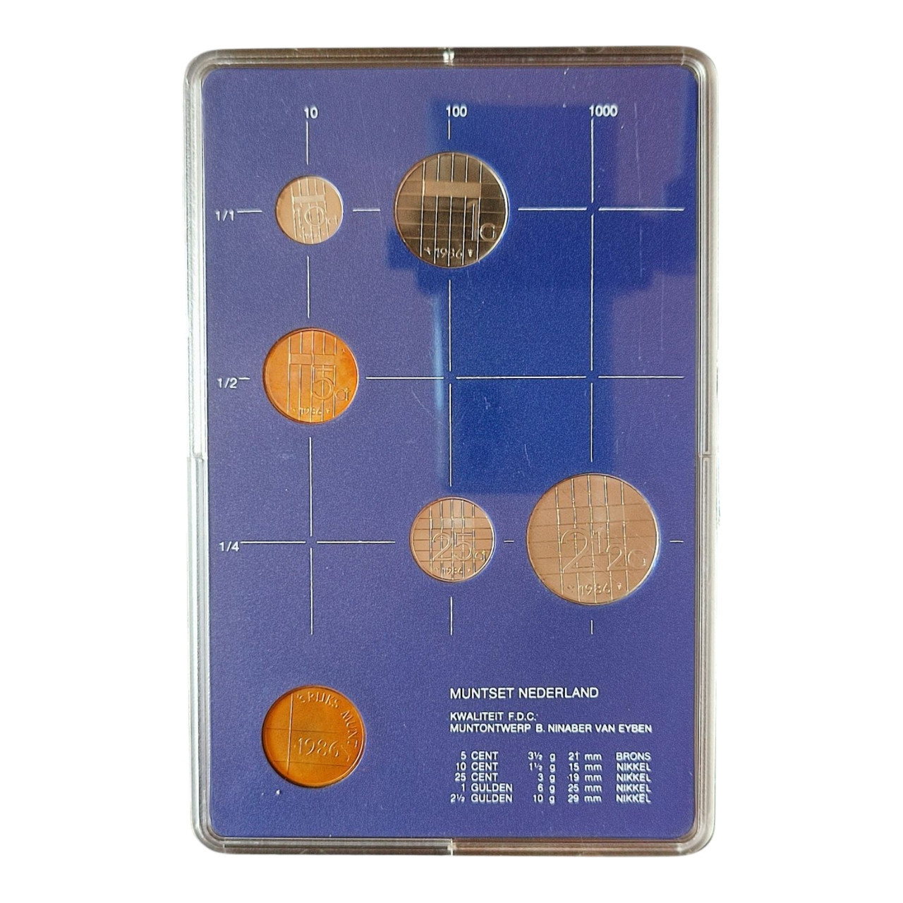 Набір монет Нідерланди  1986  UNC, фото 1