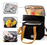 Сумка холодильник для пікніка 26х25х18см Чорний 15л Сумка ізотермічна, фото 2