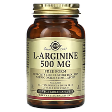 Л-Аргінин Solgar L-Arginine 500 mg 100 Caps