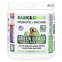 Bark&Spark, Green Grass Chews, For Dogs, Chicken, 120 Soft Chews, 8.46 oz (240 g)