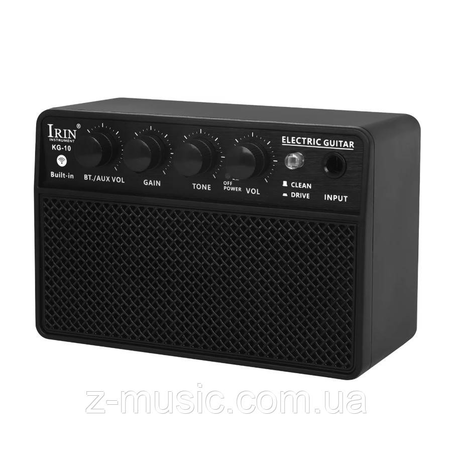 Комбопідсилювач портативний для електрогітари IRIN KG-10, Bluetooth, 10 ват