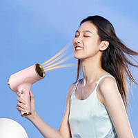 Акумуляторний фен для волосся Multifunctional Hair Dryer 500Вт Рожевий, портативний фен для укладання волосся