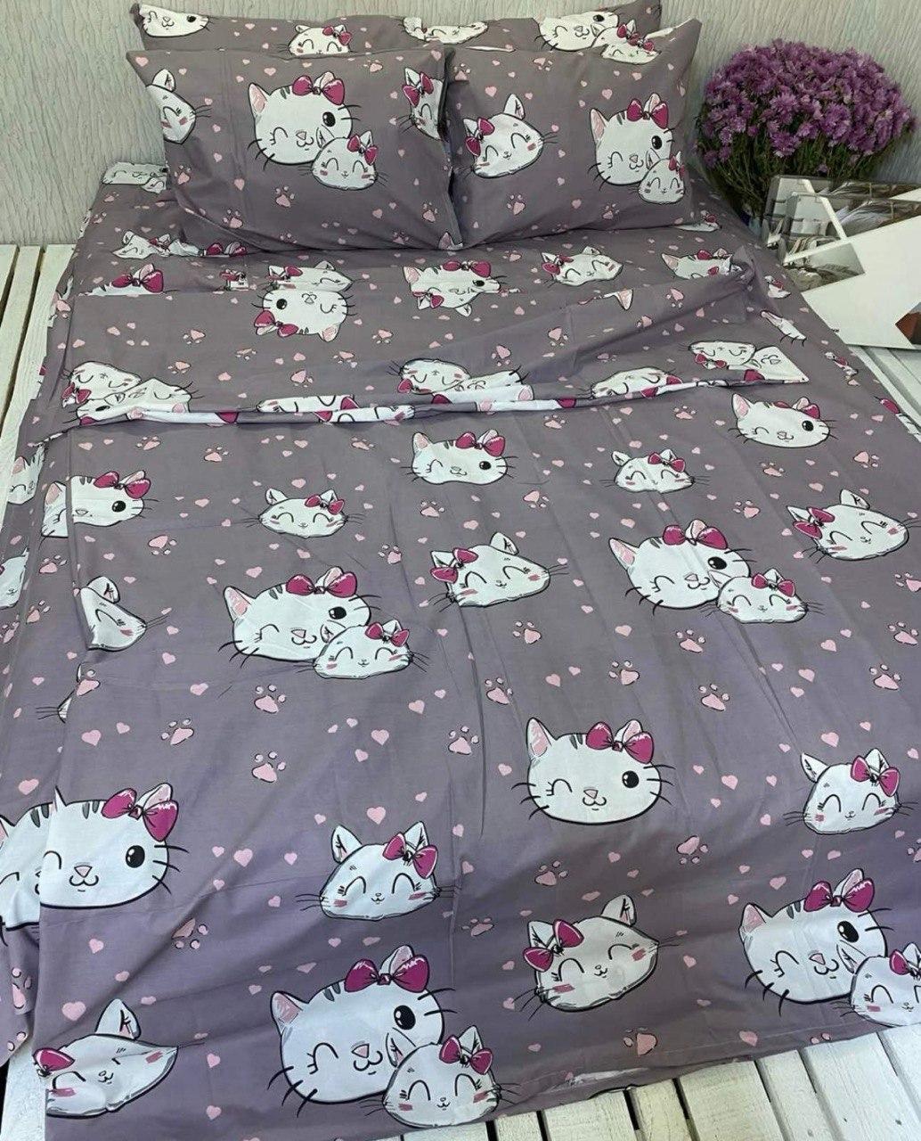 Постільна білизна 100% бавовна 150х210 для дівчинки Kitty, фото 1