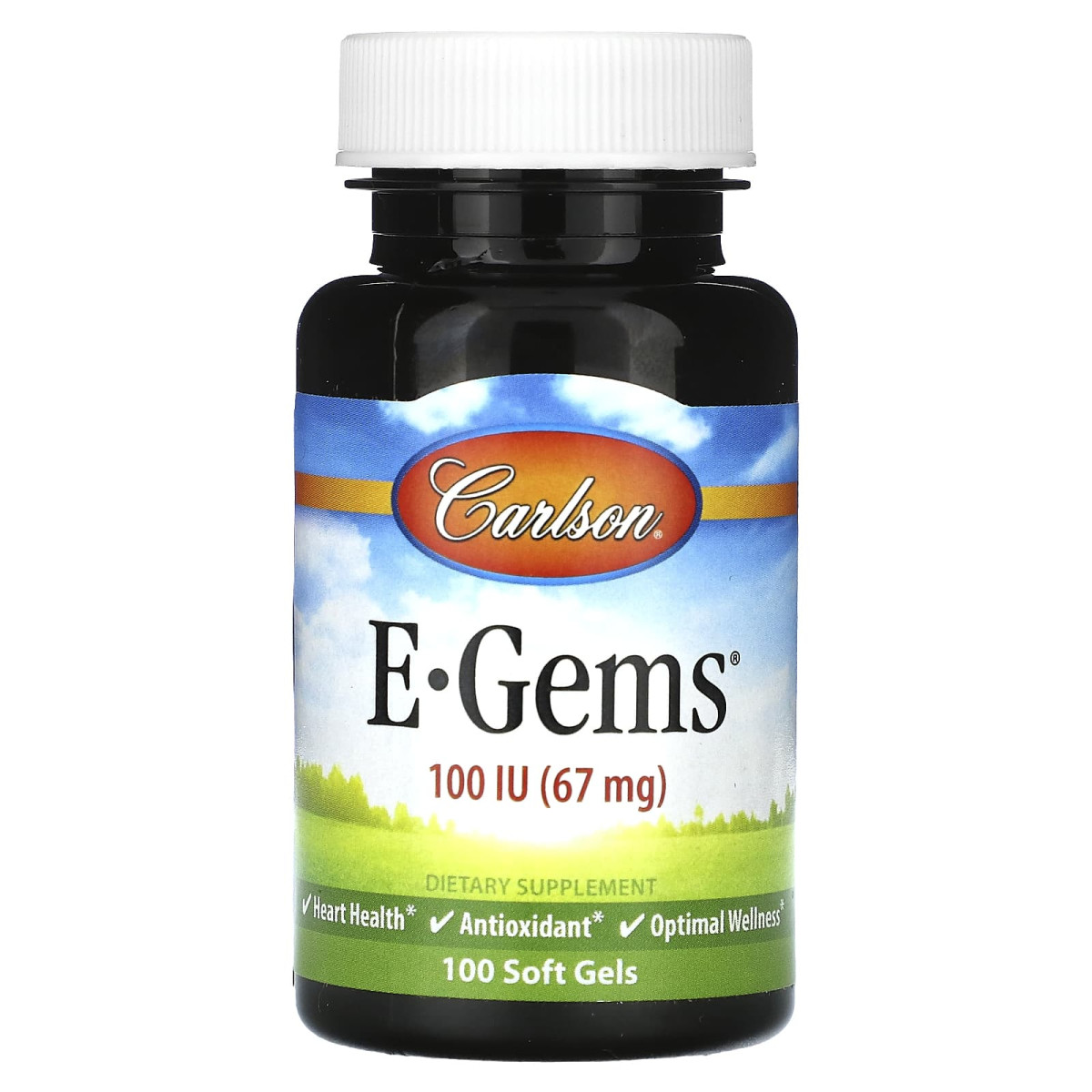Carlson, E-Gems, 67 мг (100 МО), 100 капсул
