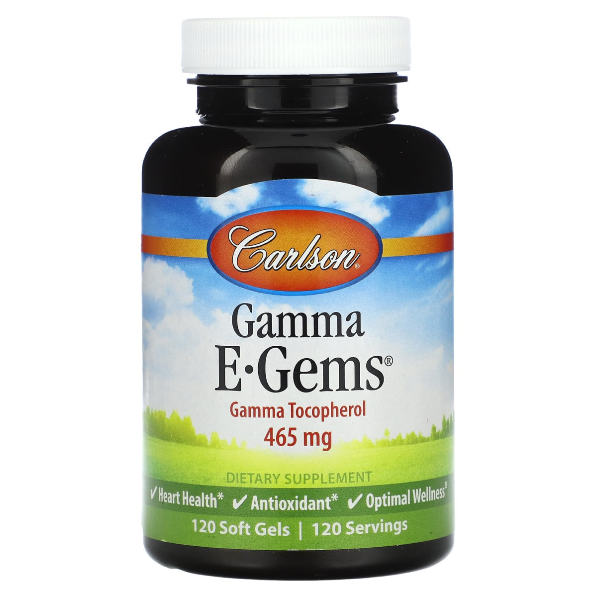 Carlson, Gamma E-Gems, 465 мг, 120 капсул