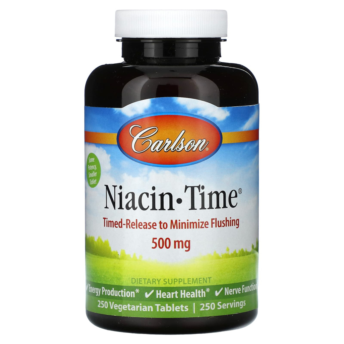 Carlson, Niacin-Time, 500 мг, 250 вегетаріанських таблеток