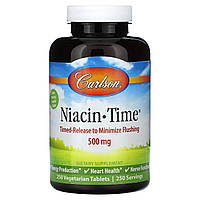 Carlson, Niacin-Time, 500 мг, 250 вегетаріанських таблеток