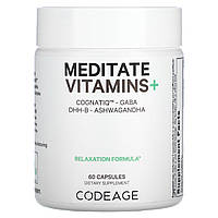 Codeage, Vitamins, Meditate, ашваганда, габа, нейрофактор, 60 капсул