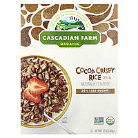 Cascadian Farm, рисові пластівці з органічним какао, 340 г (12 унцій)