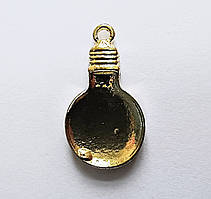 Підвіска основа Finding Кулон лампочка Золотистий 20 мм x 12 мм