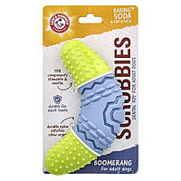 Arm & Hammer, Scrubbies, іграшка для догляду за зубами для дорослих собак, бумеранг, 1 шт