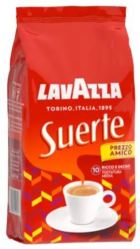 Кава Lavazza Suerte в зернах суміш арабіки та робусти 1 кг.