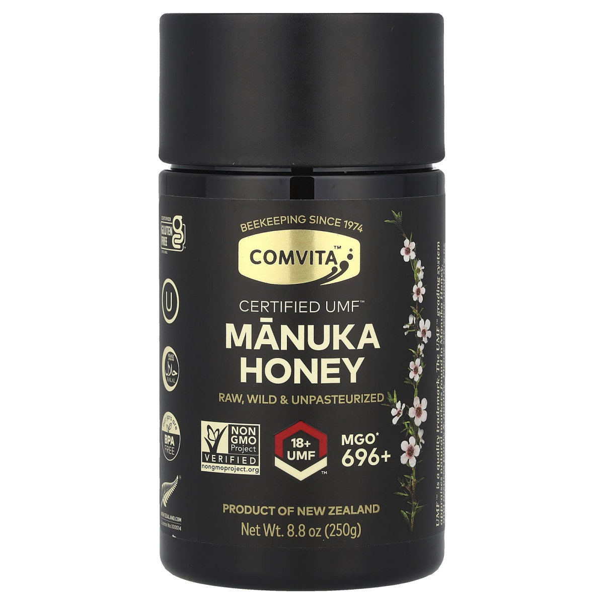 Comvita, Manuka Honey, Certified UMF 18+, MGO 696+, 250 г (8,8 унции)