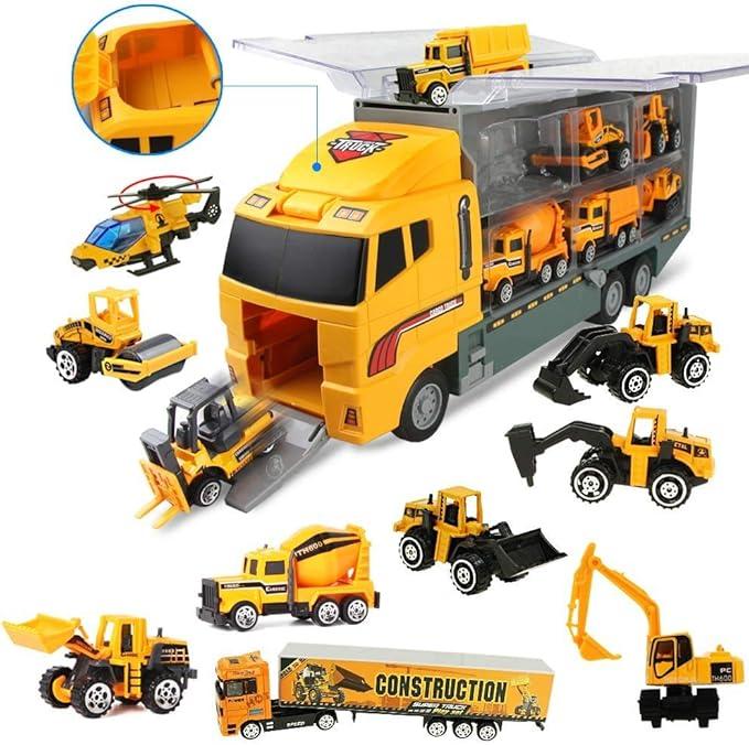 Іграшкова міні-інженерна вантажівка Coolplay в ігровому наборі 11 в 1 Carrier Truck для хлопчиків