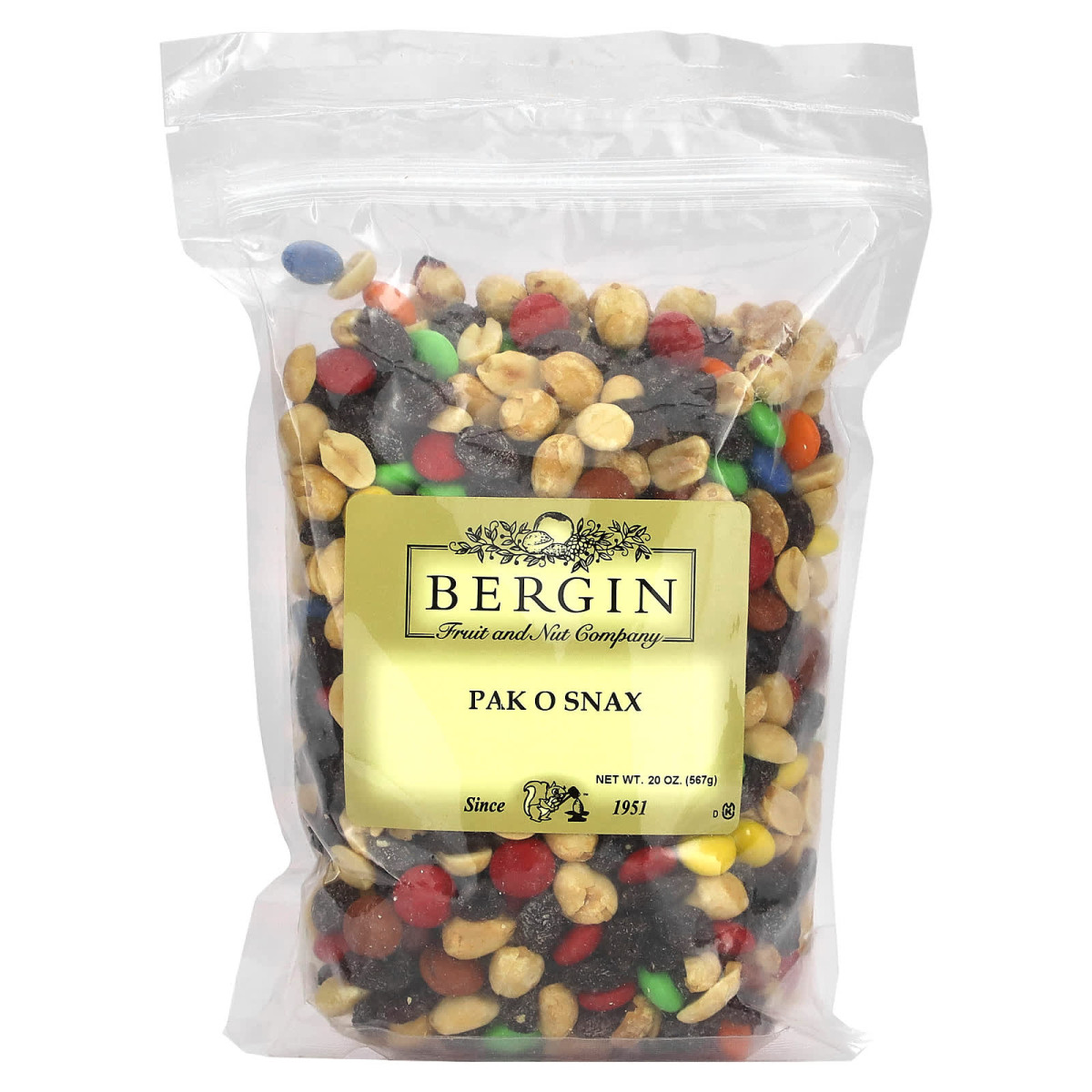 Bergin Fruit and Nut Company, Pak O Snax, 567 г (20 унцій)