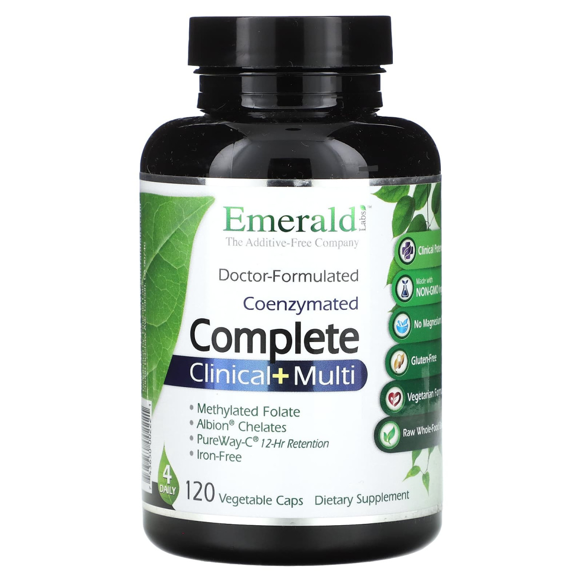 Emerald Laboratories, CoEnzymated Complete Clinical + Multi, 120 рослинних капсул