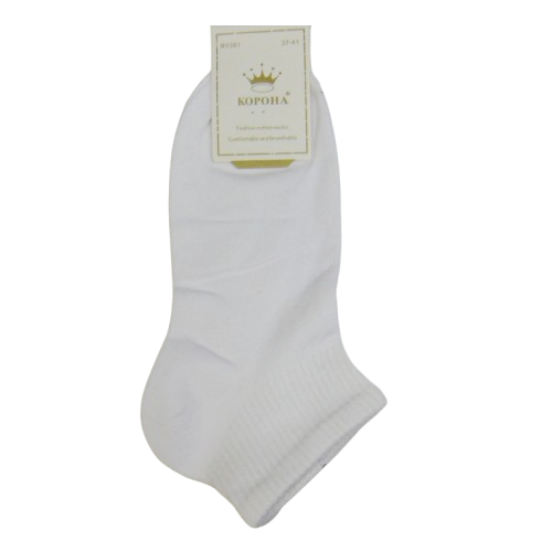 Жіночі бавовняні шкарпетки Корона 37-41 білі 656261, фото 1