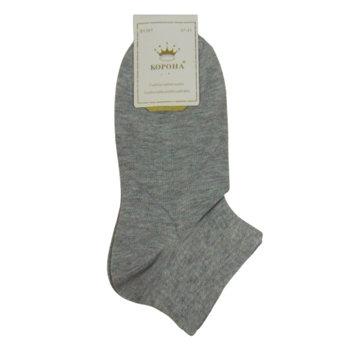 Жіночі бавовняні шкарпетки Корона 37-41 сірі 656261, фото 1